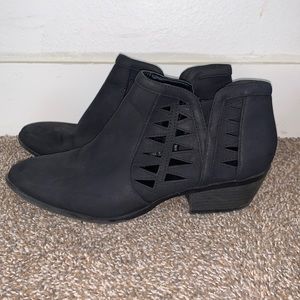 Soda black booties from Amazon!